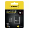Intenso Performance - flash-muistikortti (microSDXC SD-adapterilla) - 64GB - UHS-I U1 / Class10 - microSDXC UHS-I (3424490)