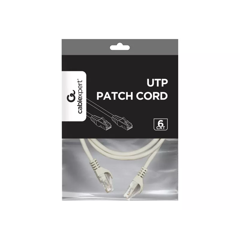 Verkkokaapeli Gembird Cat6 RJ-45 - RJ-45 1 m, U/UTP, 24 AWG, harmaa