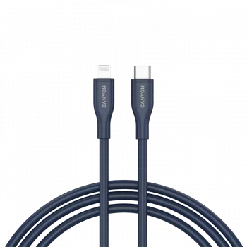 USB-C-Lightning-kaapeli CANYON CLNM60 60W MFi 1 m silikoni sininen