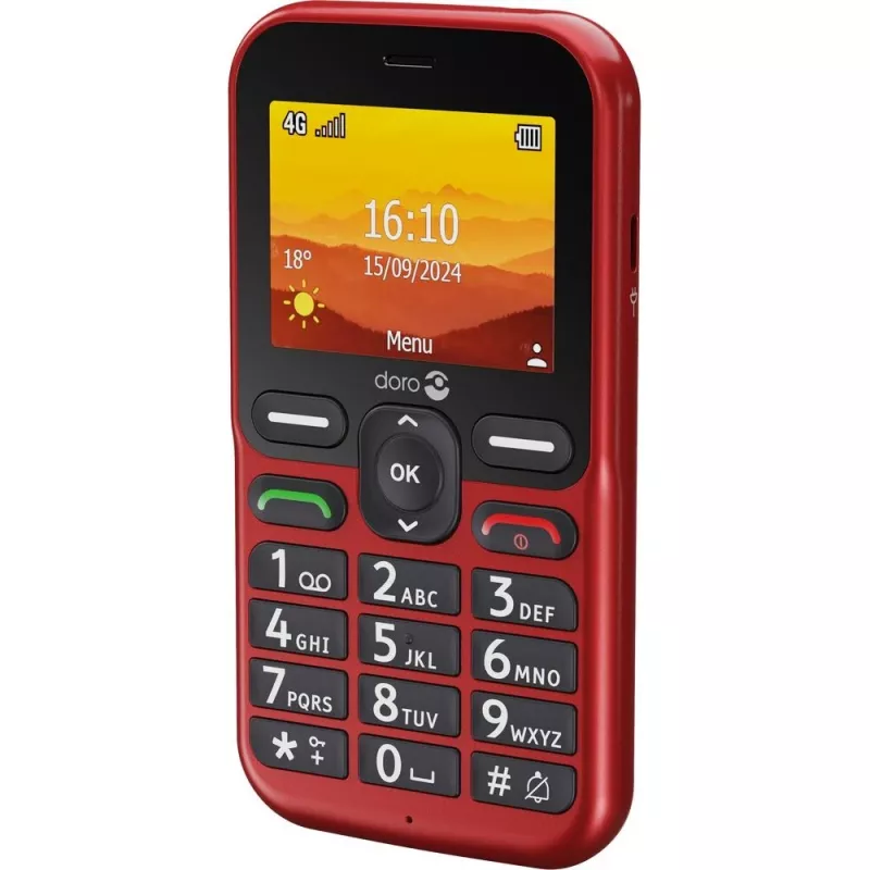 Doro Leva L10 4G, isonäppäinpuhelin, punainen (380571)
