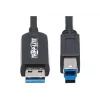 Eaton Tripp Lite Series USB 3.2 Gen 1 Plenum-sertifioitu kuituaktiivikaapeli (AOC) - A/B M/M, musta, 20 m - USB-kaapeli - USB Type-A (M) - USB Type-B (M) - USB 3.2 Gen 1 - 20,0 m - P