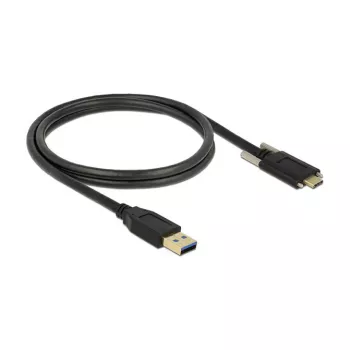 DeLOCK 83718 USB-kaapeli USB 3.2 Gen 2 1 m USB A USB C musta