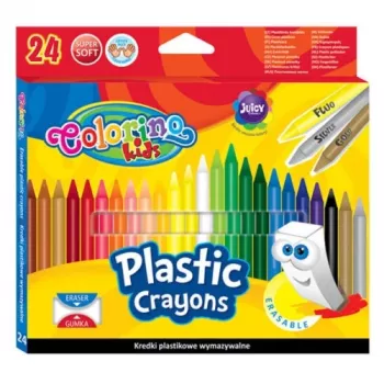 Colorino Kids pyyhittävät muovimaalit 24 väriä