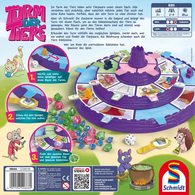 Schmidt Spiele Turm der Tiere, lautapeli