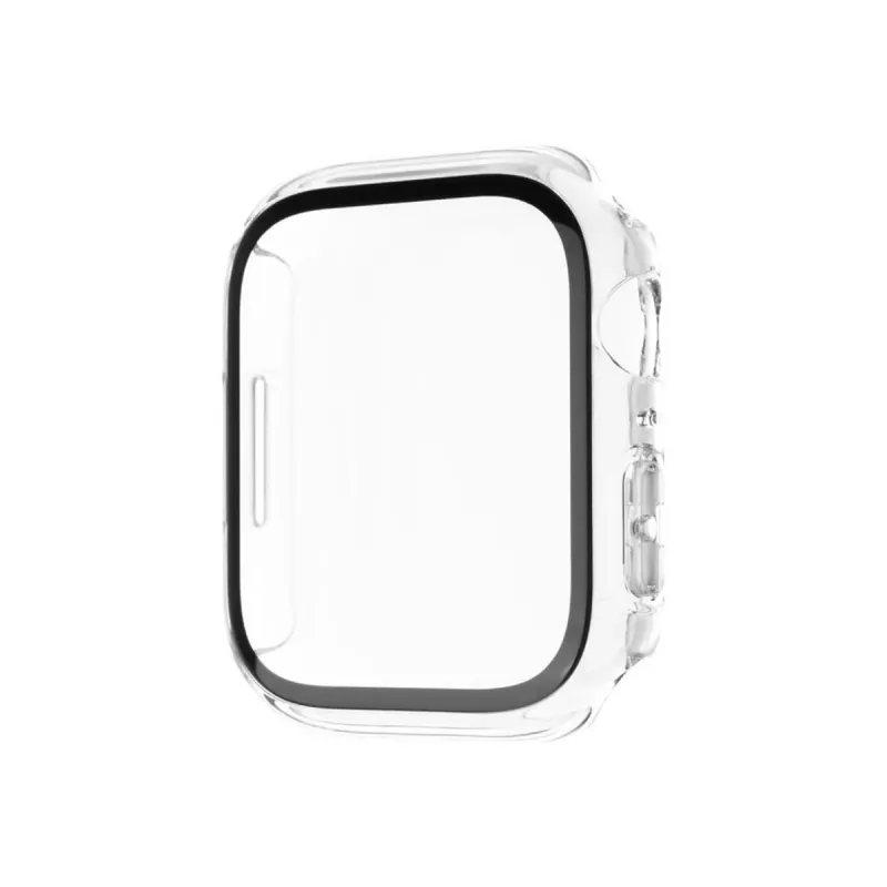 Suojakotelo FIXED Fixed Pure Apple Watch 46mm -kelloon läpinäkyvä karkaistulla lasilla