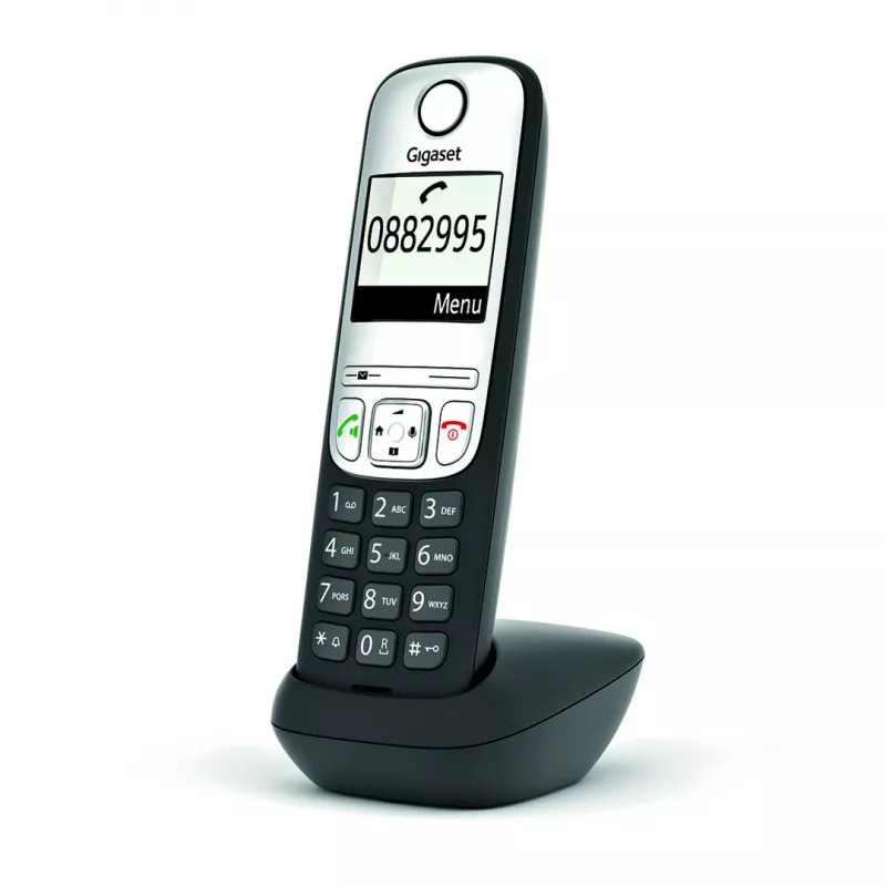 Gigaset A690HX analoginen/DECT-puhelin, soittajan tunnistus, musta, hopea