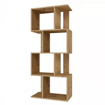 Hylly FIESTA 4P 59.5x30x140 cm, artisan-tammi