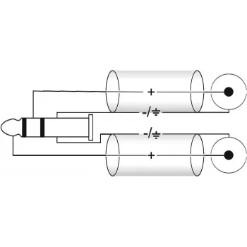 Adapterikaapeli Omnitronic 3,5 mm liitin 2x RCA, 90°-liitin, 0,5 m