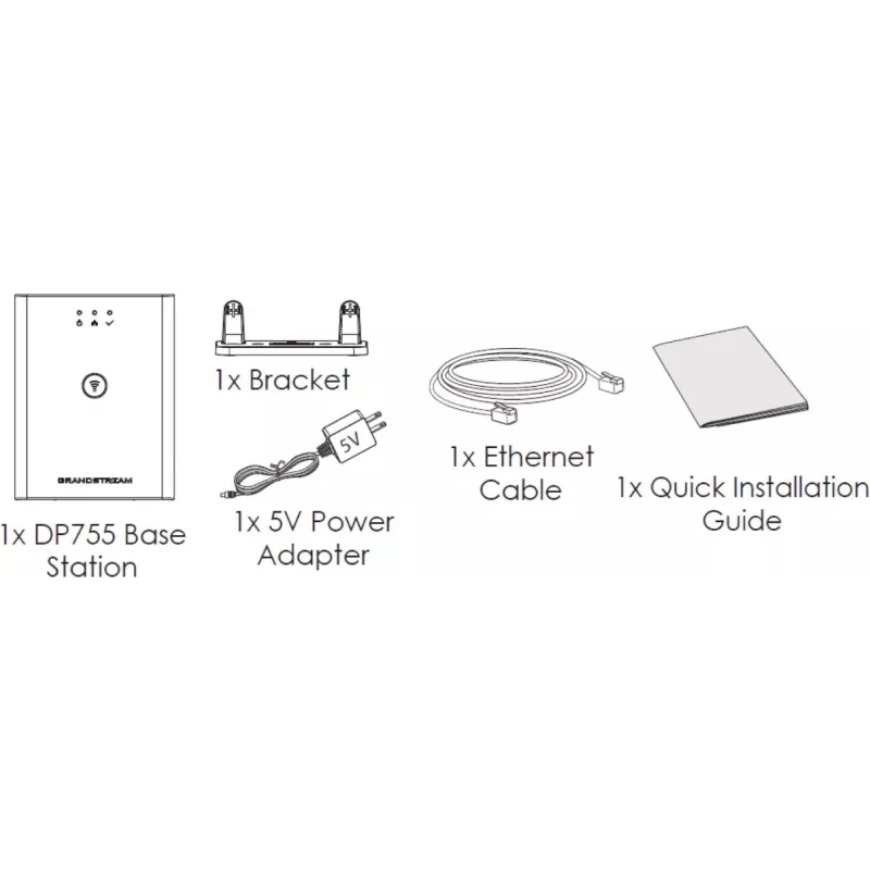 DECT-tukiasema Grandstream DP755 musta