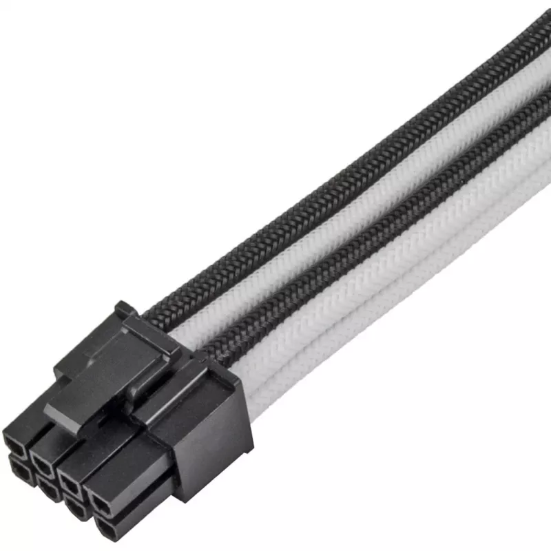 SILVERSTONE PP07E -virtajohdon jatko 8-pin PCIe 30 cm (musta/valkoinen)
