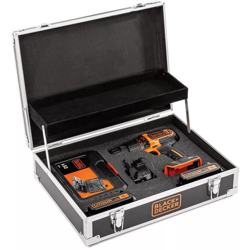 Porakone Black & Decker BDCHD18B2FC-QW 18V litiumioni 2 akkua