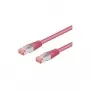 Goobay 93434 CAT 6 kytkentäkaapeli, S/FTP (PiMF), LSZH, kupari, 1 m, magenta