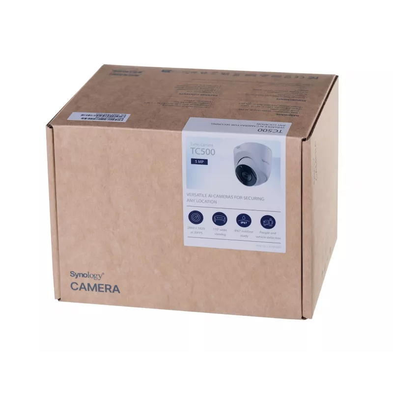 Synology TC500 valvontakamera turret IP-valvontakamera sisä- ja ulkokäyttöön 2880 x 1620 pikseliä katto