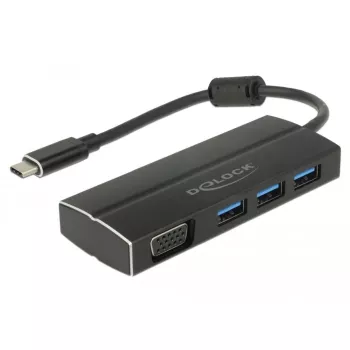 Kannettavan tietokoneen telakka DeLOCK 63932 USB 3.2 Gen 1 Type-C musta