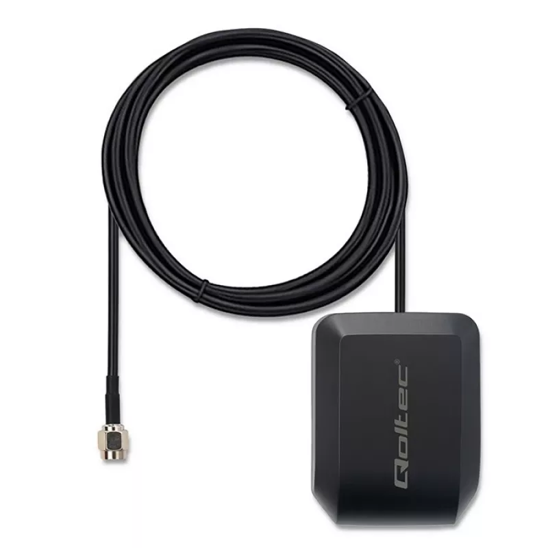 GPS/GLONASS-antenni QOLTEC malli 57055 magneettijalalla, 28 dB vahvistus
