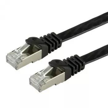 VALUE - verkkokaapeli - RJ-45 (uros) - RJ-45 (uros) - 1,5 m - FTP - CAT 6a - halogeeniton, valettu, säie, litteä - musta (21.99.0834)
