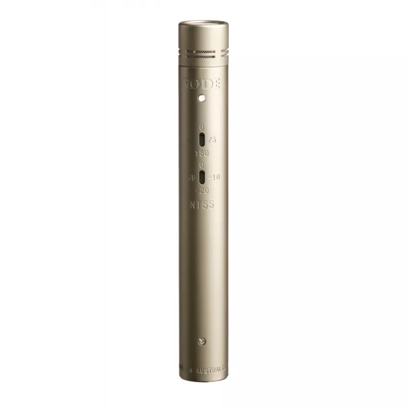 Lavamikrofoni RØDE NT55, herttakuvio, langallinen XLR-3, -38 dB herkkyys, 100 Ω, hopea