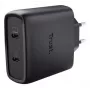 Laturi Trust Maxo 65W 2-porttinen USB-C GaN laturi pikalataus musta