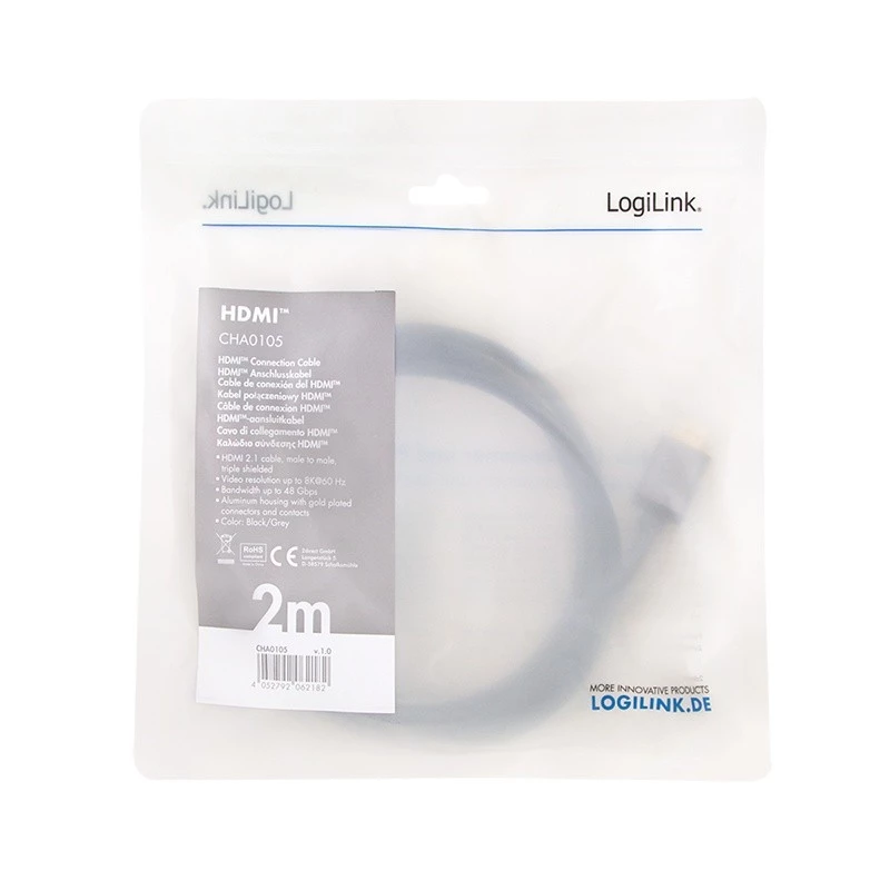 LogiLink CHA0105 HDMI-kaapeli 2 m