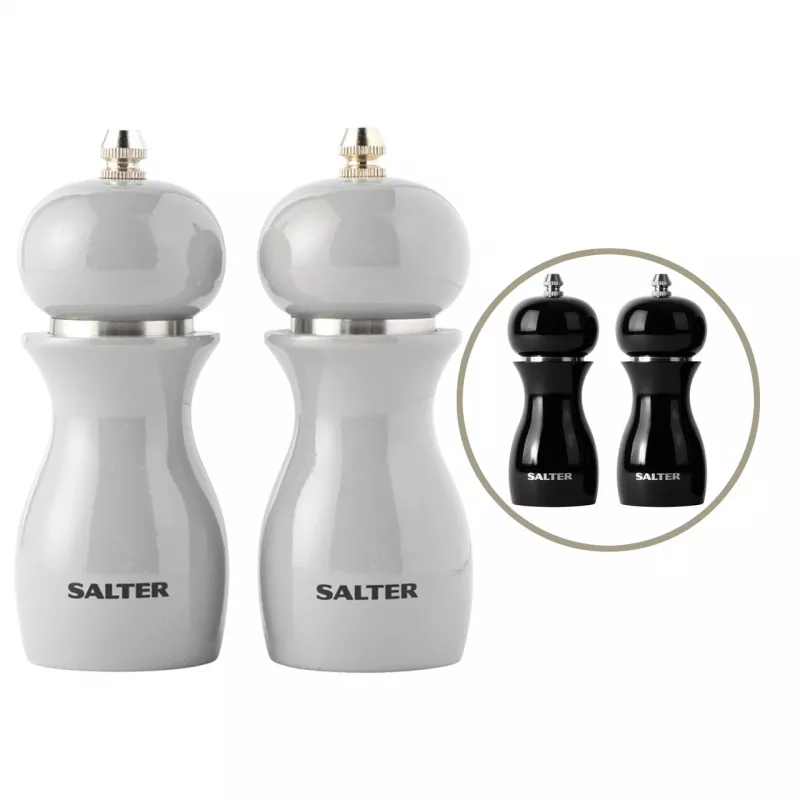 Salter 7613 GYXR -suola- ja pippurimyllyt, kiiltävä harmaa