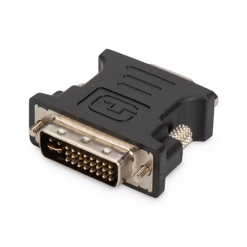 Assmann DVI-adapteri. DVI(24+5) - HD15 M/F. DVI-I Dual-Link. musta (AK-320504-000-S)