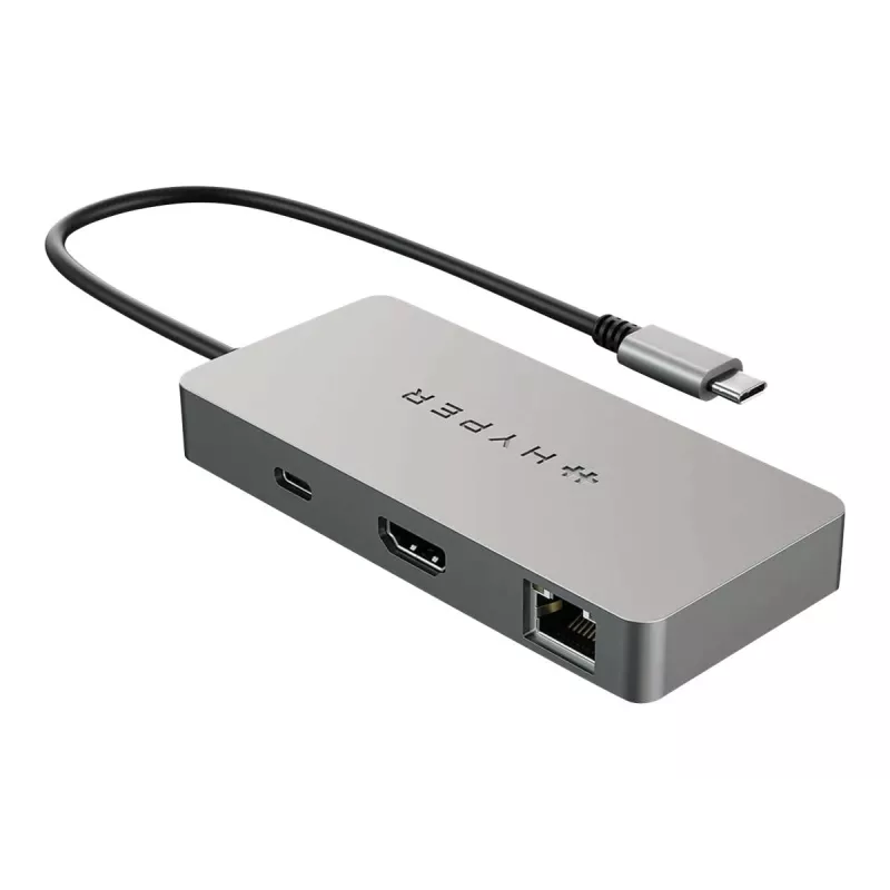 HYPER HDMB2 USB-keskitin USB 3.2 Gen 1 (3.1 Gen 1) Type-C 5000 Mbit/s ruostumaton teräs