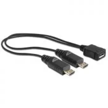 USB-kaapeli DeLOCK 20,5 cm USB micro-B 2 x USB micro-B