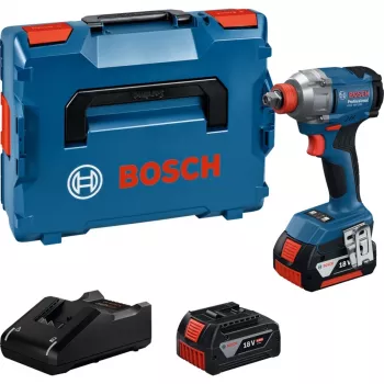 Akkukäyttöinen iskuruuvinväännin GDX 18V-285 Professional, 18 V (sininen, 2x litiumioniakku 4,0 Ah, L-BOXX-laatikossa)