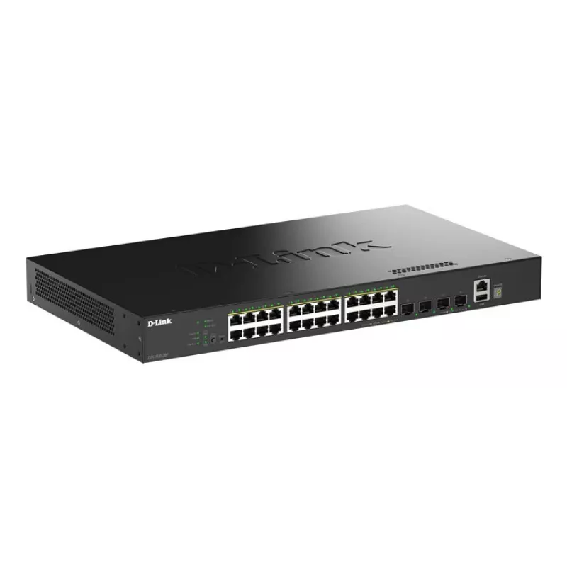 D-Link 28-porttinen Gigabit Stackable PoE+ Smart Managed -kytkin 4 x 10G SFP+ -portilla