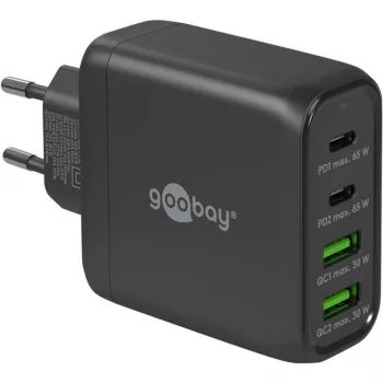 Goobay 64817 laturi mobiililaitteille kuulokkeet - älypuhelin - tabletti musta AC-pikalataus sisäkäyttöön (64817)