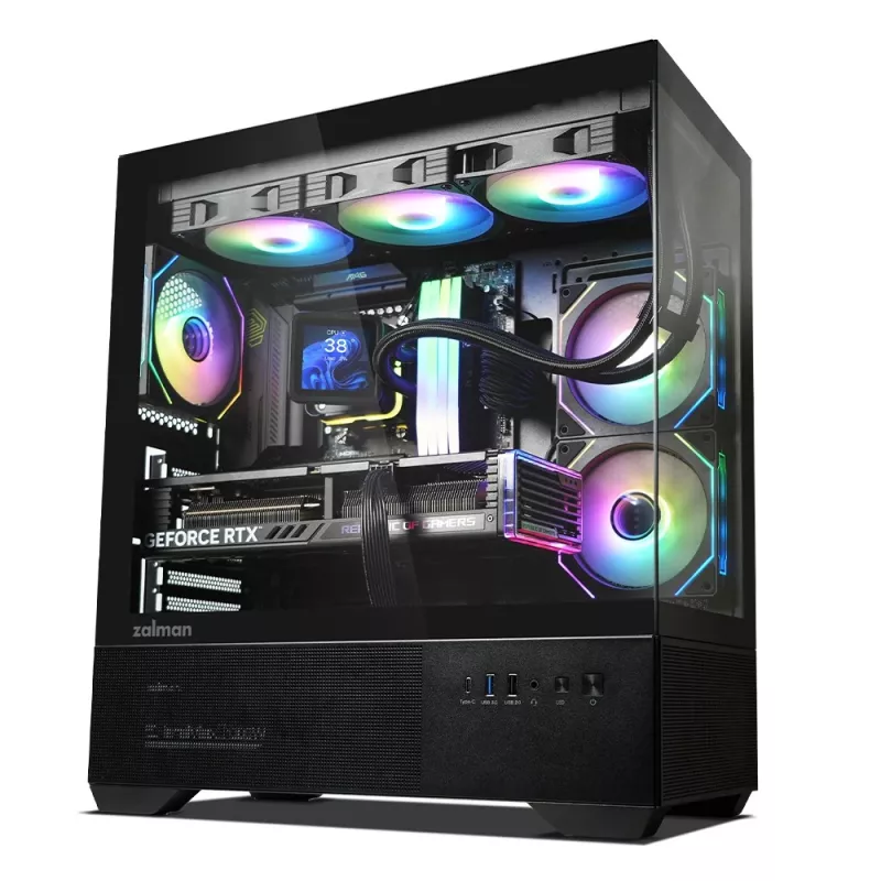PC-kotelo CHRONIX V2 Mid Tower ARGB-tuuletin x3 musta