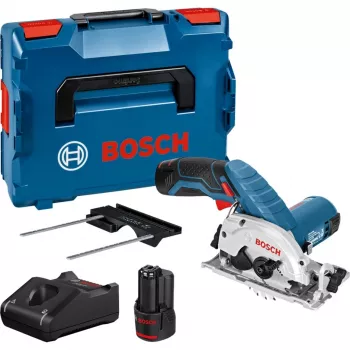 Akkukäsipyörösaha GKS 12V-26 Professional, 12 volttia (sininen/musta, 2x litiumioniakku 3,0 Ah, L-BOXX)