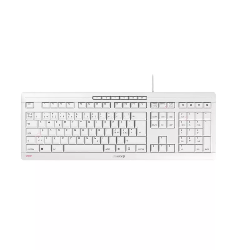 Contour Design STREAM näppäimistö universaali USB QWERTY pohjoismainen harmaa