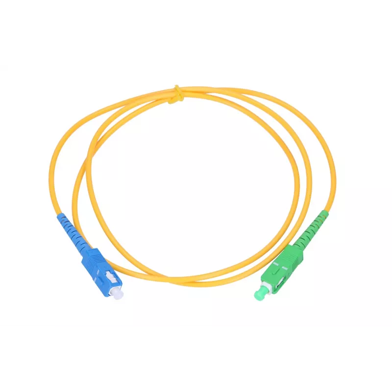 Extralink patch-kaapeli SC/APC-SC/UPC yksimuotokuitu simplex G652D 3mm 0.5m