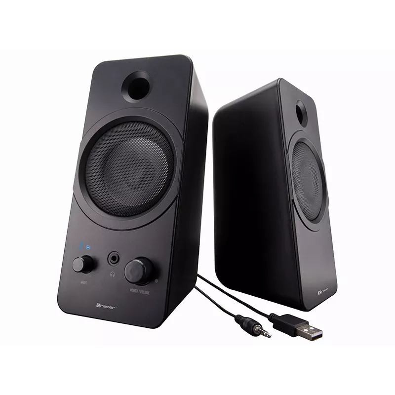 Pöytäkaiuttimet 2.0 TRACER Mark 12 W, USB-virransyöttö, Bluetooth, 2-tie, 2 elementtiä, musta