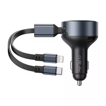 Vention FFOB0 30W autolaturi USB-C–Lightning-kaapelilla, 30 W teho iPhone-lataukseen