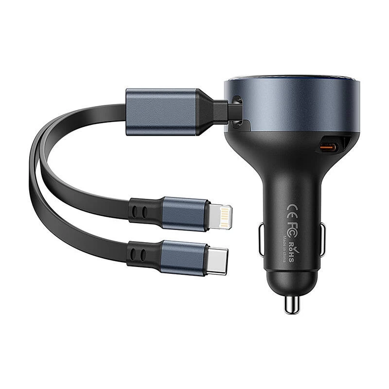 Vention FFOB0 30W autolaturi USB-C–Lightning-kaapelilla, 30 W teho iPhone-lataukseen