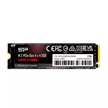 Silicon Power UD90 1TB M.2 NVMe SSD PCIe 4.0, luku 4800 MB/s, kirjoitus 4200 MB/s, 3D NAND, NVMe 1.4