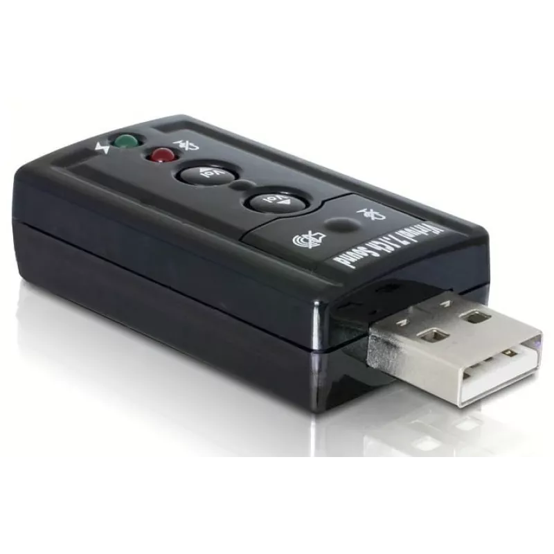 DeLOCK USB-äänisovitin 7.1 - äänikortti - stereo - USB (61645)