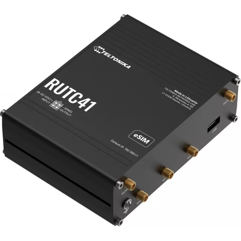 Reititin TELTONIKA RUTC41 4G LTE EDGE, teollinen matkapuhelinreititin RUTC41000000