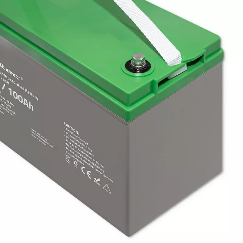 Qoltec 53038 AGM-akku | 12V | 100Ah | max 1200A