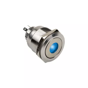 DimasTech ilkivaltasuojattu kytkin/painike 25 mm Silverline Dot RGB PD212