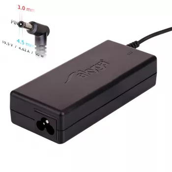 Akyga AK-ND-53 kannettavan tietokoneen virtalähde 19,5 V / 4,62 A, 90 W, 4,5 x 3,0 mm pistoke nastalla, Dellille