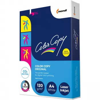 Mondi Color Copy 8687A12 kopiopaperi toimistoon (A4; 120 g/m2; 250 arkkia; valkoinen paperi; satiini)