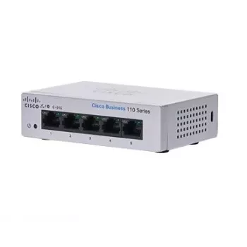 Hallitsematon L2 Gigabit Ethernet -kytkin Cisco CBS110 — 5x RJ-45 10/100/1000, 1U, 12V DC, 2048 MAC, 10 Gbit/s