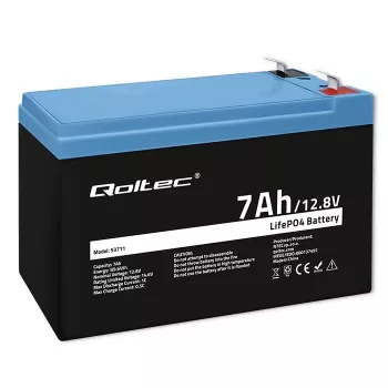 LiFePO4-akku 12,8V 7Ah, 89,6Wh, BMS