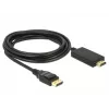 Videokaapeliadapteri DeLOCK 85318 DisplayPort HDMI:hen 3m musta
