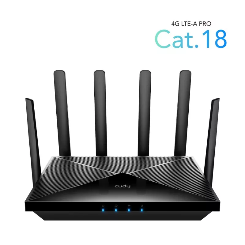 Cudy LT18 langaton reititin gigabit Ethernet dual-band (2,4 GHz / 5 GHz) 4G musta