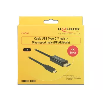 Videokaapelisovitin USB Type-C DisplayPort DeLOCK 85255