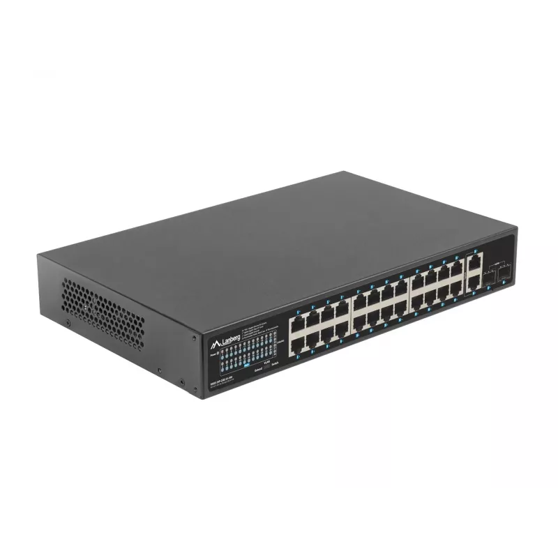 Hallitsematon LANBERG-kytkin RSGE-24P-2GE-2S-360 24 RJ-45 Ethernet-portilla